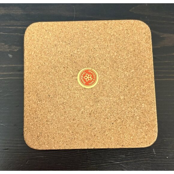 Pimpernel Deluxe Beverage Coasters Floral Array Cork Backed Set of 6 England - Picture 6 of 10